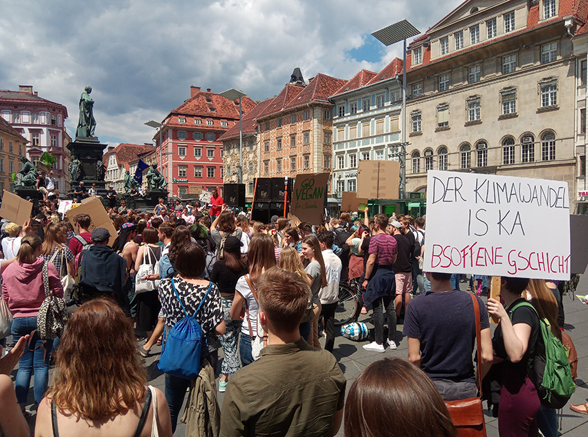 Klimaaktivisten in Graz