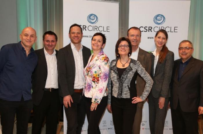 Podiumsgäste und Vorstand CSR-Circle (© CSR Circle)