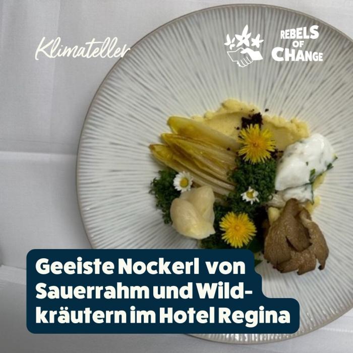 Geeiste Nockerl von Sauerrahm und Wildkräutern im Hotel Regina (c) Hotel Regina
