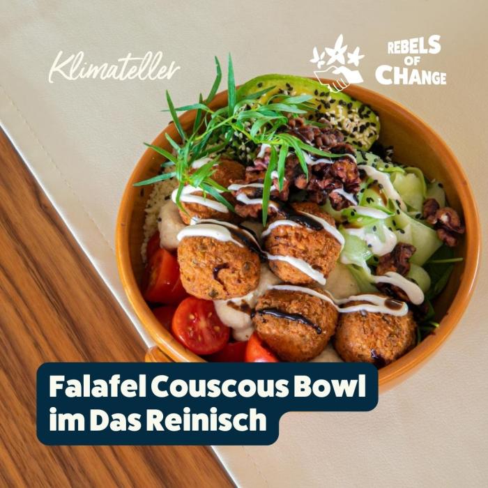 Falafel Couscous Bowl im Das Reinisch (Schwechat, NÖ) // (c) Das Reinisch