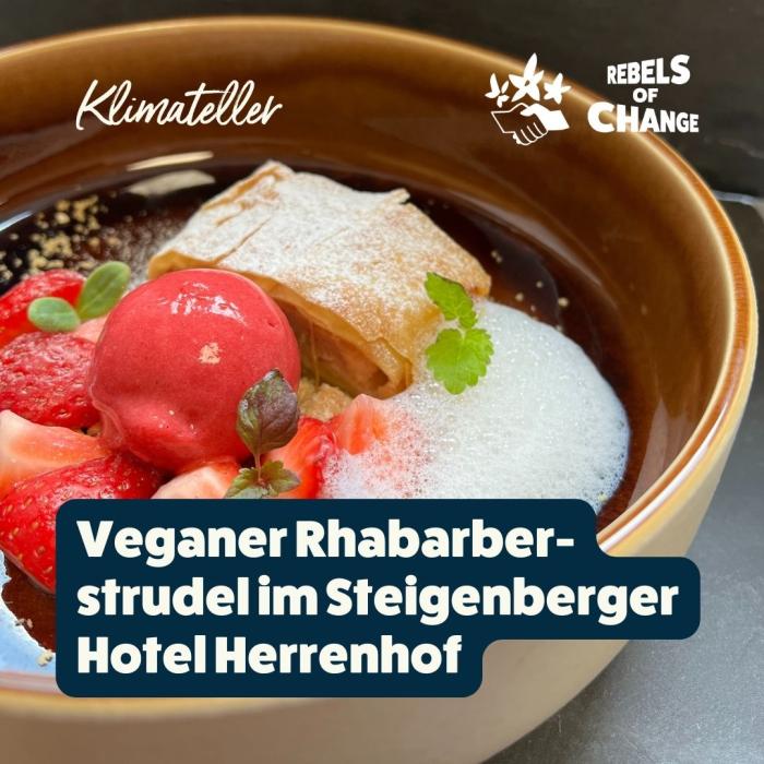 Veganer Rhabarberstrudel im Steigenberger Hotel Herrenhof (Wien) // (c) Steigenberger Hotel Herrenhof