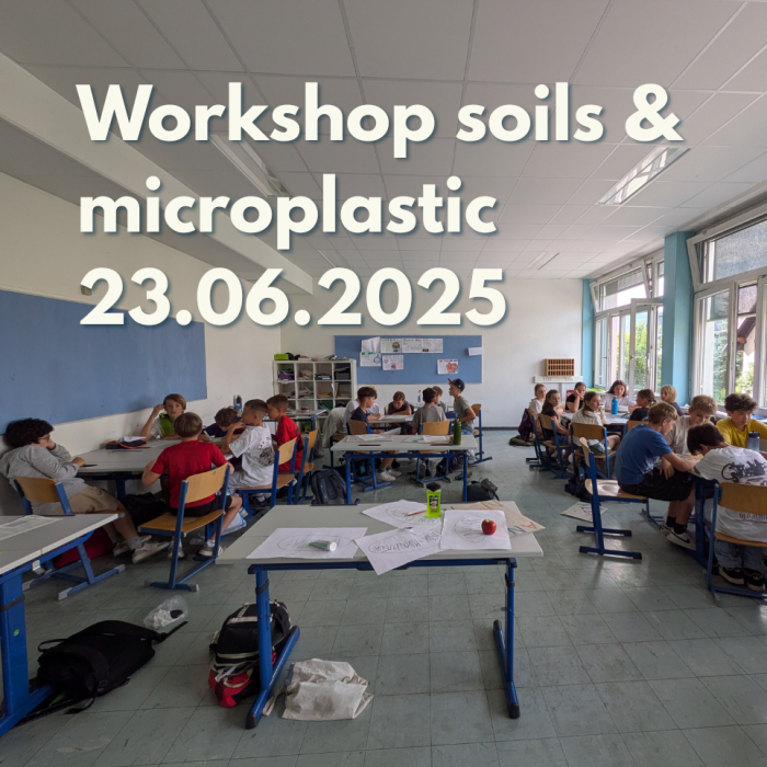 School class during the workshop on june 23rd about soils and microplastic School class during the workshop on june 23rd about soils and microplastic