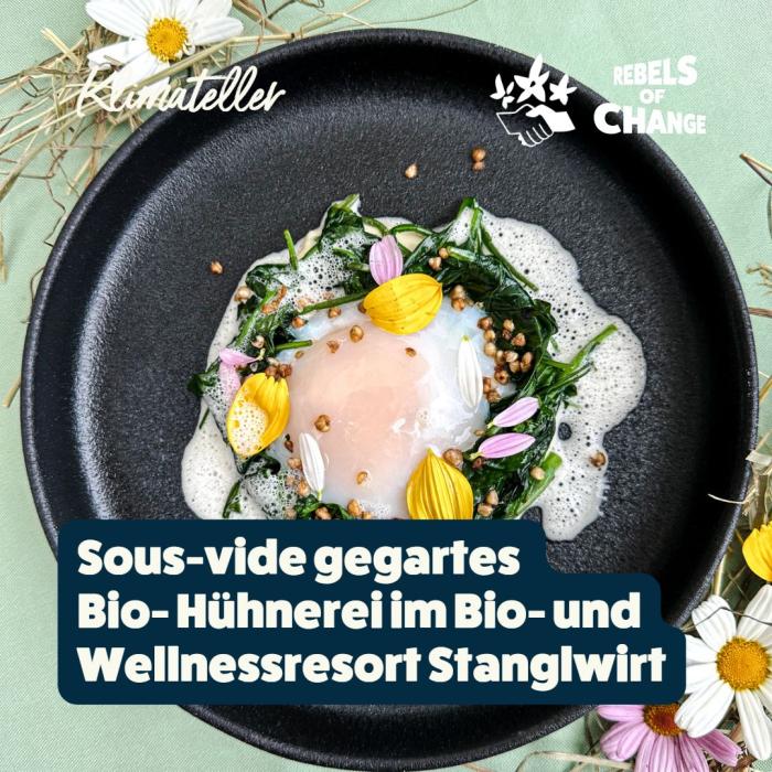 Sous-vide gegartes Bio-Hühnerei (c) Bio- und Wellnessresort Stanglwirt