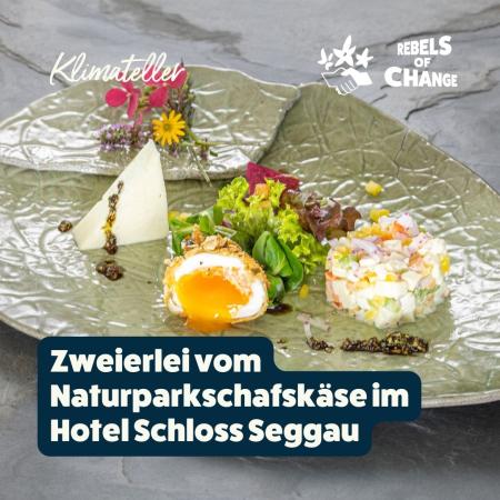Zweierlei vom Naturparkschafkäse im Hotel Schloss Seggau