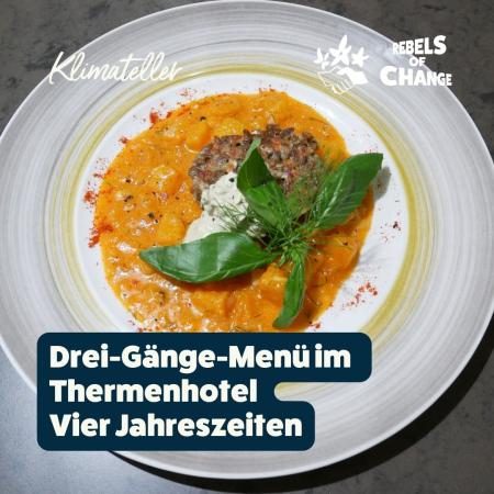 Grünkernlaibchen mit Kürbisgemüse und Kernöldip