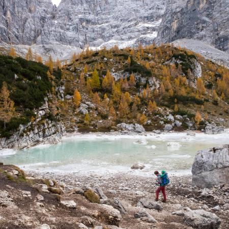 © Vera Thaler: D’Innsbruck en train jusqu'en Italie, puis à vélo et avec une remorque à vélo jusqu'à Venise. Avec notre porte-enfant, nous avons fait des détours par les montagnes environnantes. 