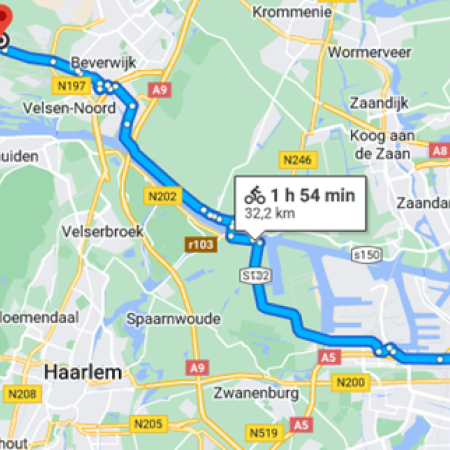 From Amsterdam to Banjaert by bike