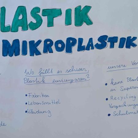 Plakat von Schüler*innen mit Ideen zur Plastikvermeidung, RESPECT NATURE