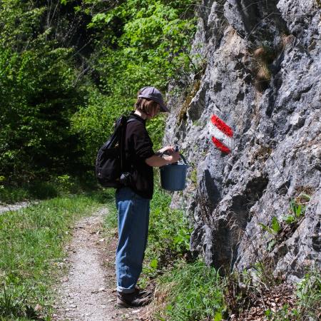 Erneuerung der Wegemarkierung